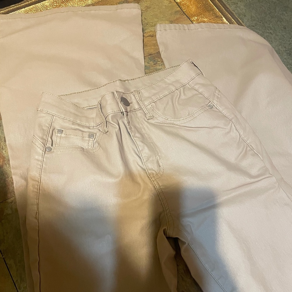 Faux Leather Bellbottoms